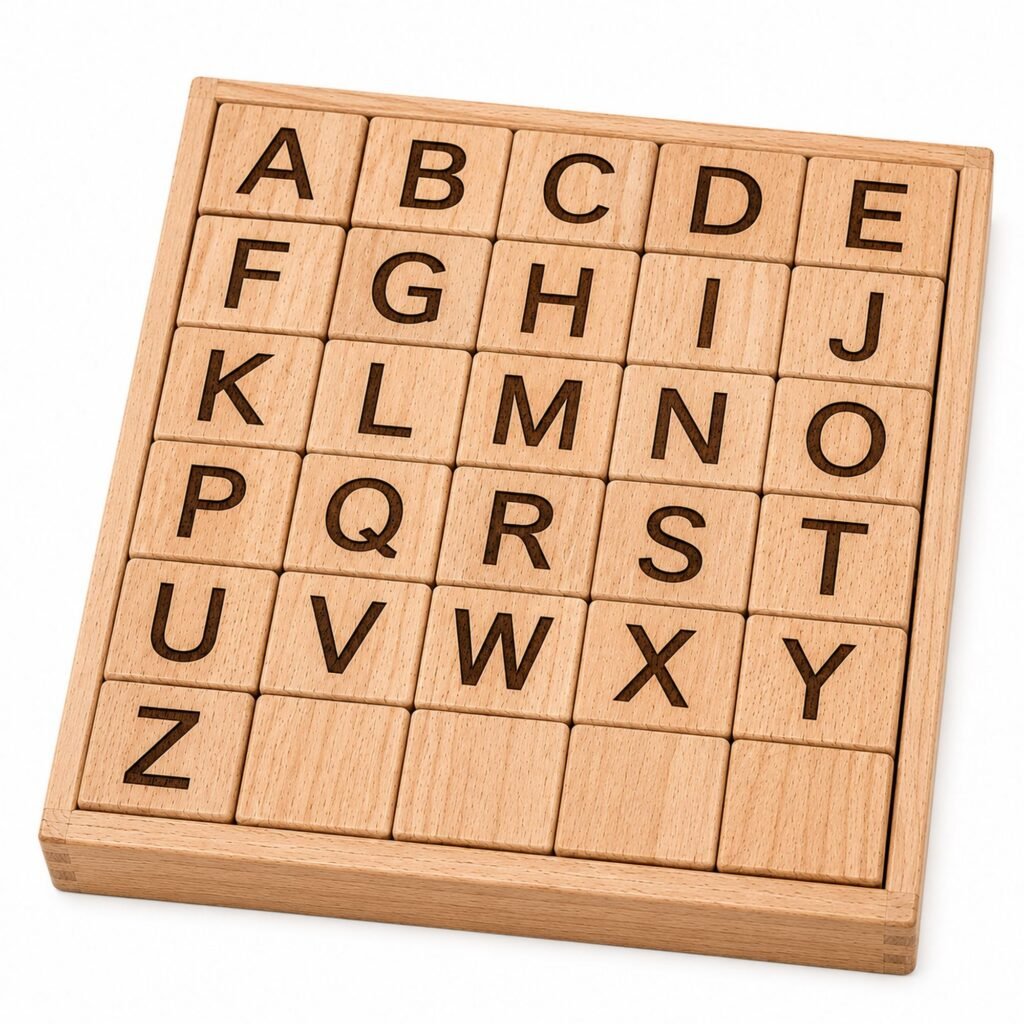 4-in-1 Wooden Learning Blocks  | 30 Pieces for Ages 3+