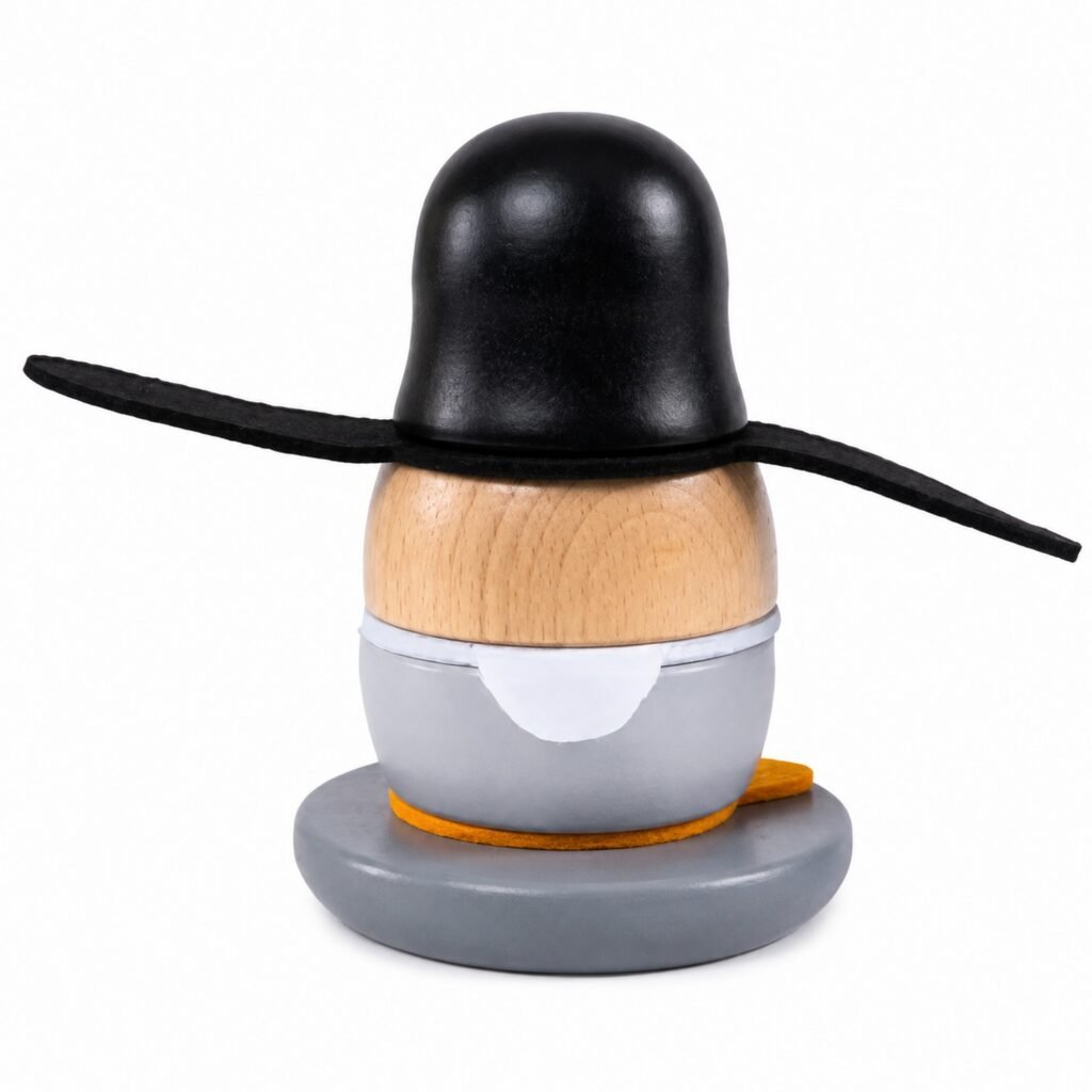 Zigbo Wooden Penguin Tumbler – Stack & Assemble Toy