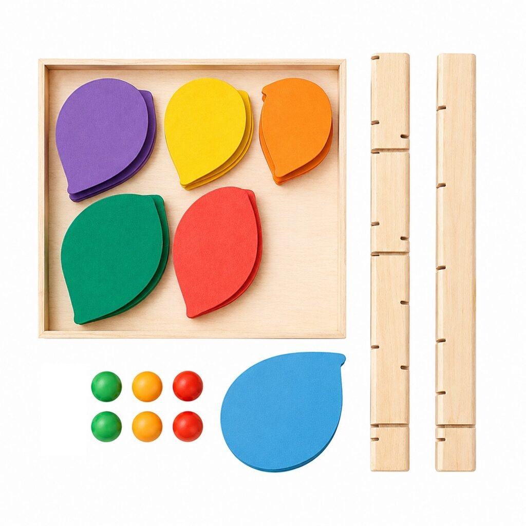 Wooden Rainbow Marble Tree – Fun 72 cm Marble Run | Zigbo